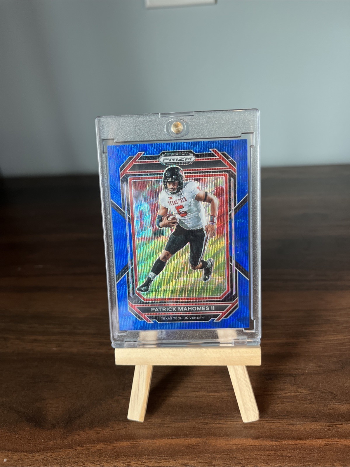 2023 Panini Prizm Draft Picks - Patrick Mahomes II #81 Blue Wave Prizm /249