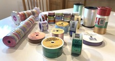 Huge Lot of 80 Vintage Assorted Rolls of Ribbon - Good for Crafting