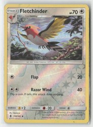 Fletchinder 110/145 Reverse Holo Sun & Moon Guardians Rising