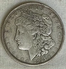 Morgan Silver Dollar 1921-D Denver Mint $1 Coin 90% Silver Ungraded Raw