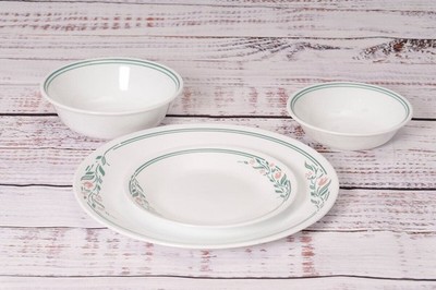 Corelle by Corningware Rosemarie ( Rosemary ) Floral Dinnerware 11 piece Set