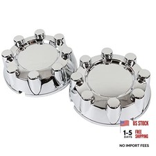 2PCS Rear F250 F350 SD 4x4 Chrome Wheel Center Hub Caps 8 Lug Rim Lug Cover