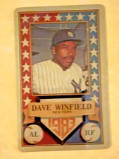 1983 PERMA GRAPHIC==GOLD==ALL-STAR #-308 DAVE WINFIELD==NEW YORK YANKEES