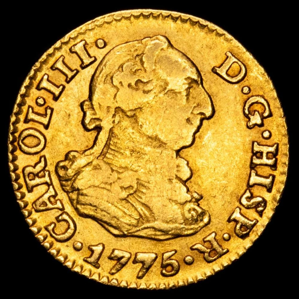  Carlos III 1/2 Escudo (1,75 gramosg) 1775 Sevilla C·F CAL-1305 MBC+ Foto 2 de 3