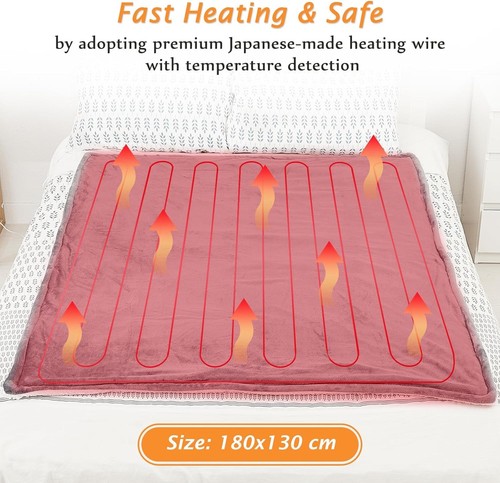 Manta eléctrica térmica 10 ajustes térmicos lavable polar Sherpa temporizador - Imagen 3 de 30