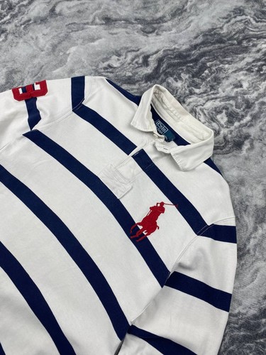 Vintage Polo Ralph Lauren Rugby Shirt Long Sleeve Striped Big Pony Men Size M by Ralph Lauren, Size M, $65 - Photo 3