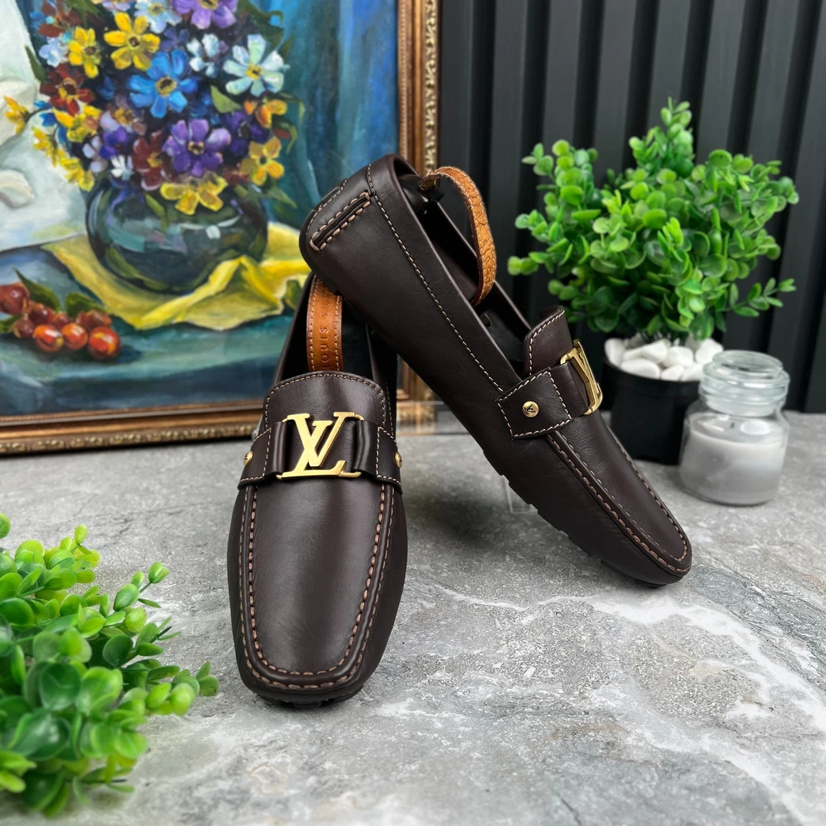 Louis Vuitton Moccasin Solid Casual Shoes for Men for sale - eBay