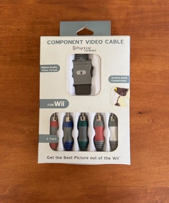 Psyclone Essentials Component Wii Video Cable (Nintendo Wii) 8  Cable Ships Fast