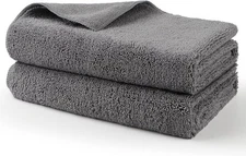 HOMEXCEL Professional Large Microfiber Car Drying Towels 2 Pack of 2, Grey 