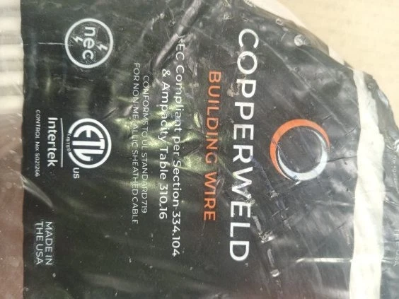 ALAMBRE RESIDENCIAL DE ALUMINIO/COOPER 12/3  Foto 2 de 3