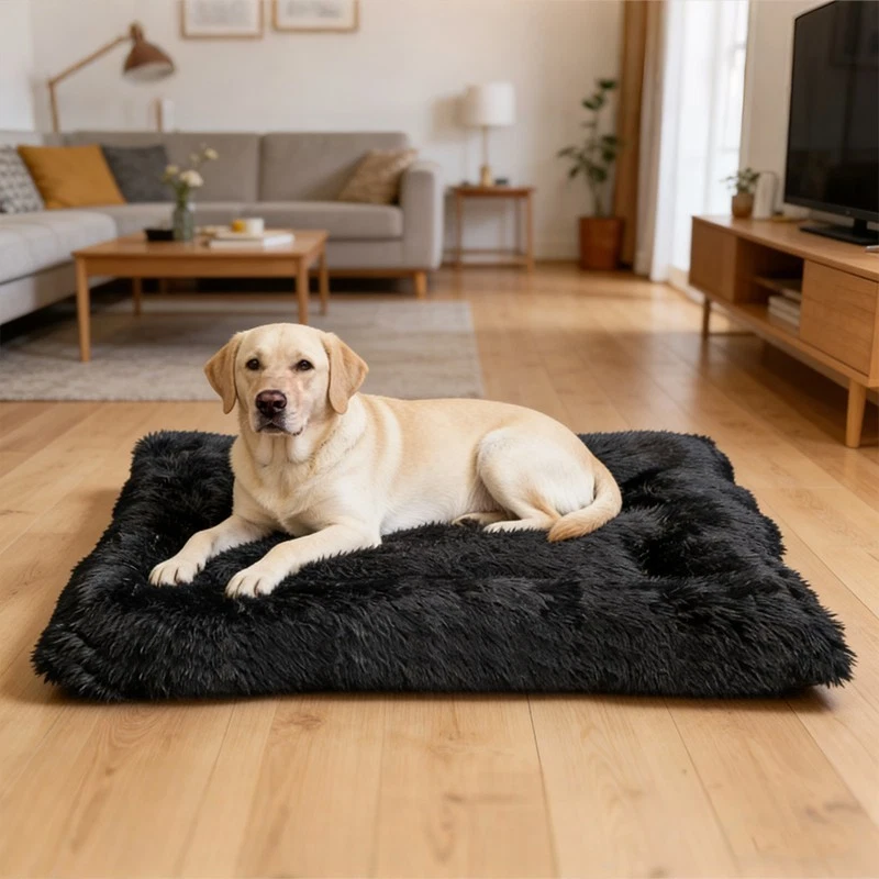 Soft Fluffy Plush Flat Animal Pet Sleeping Bed Dog Cat Bed Mattress XXL 86 x 70
