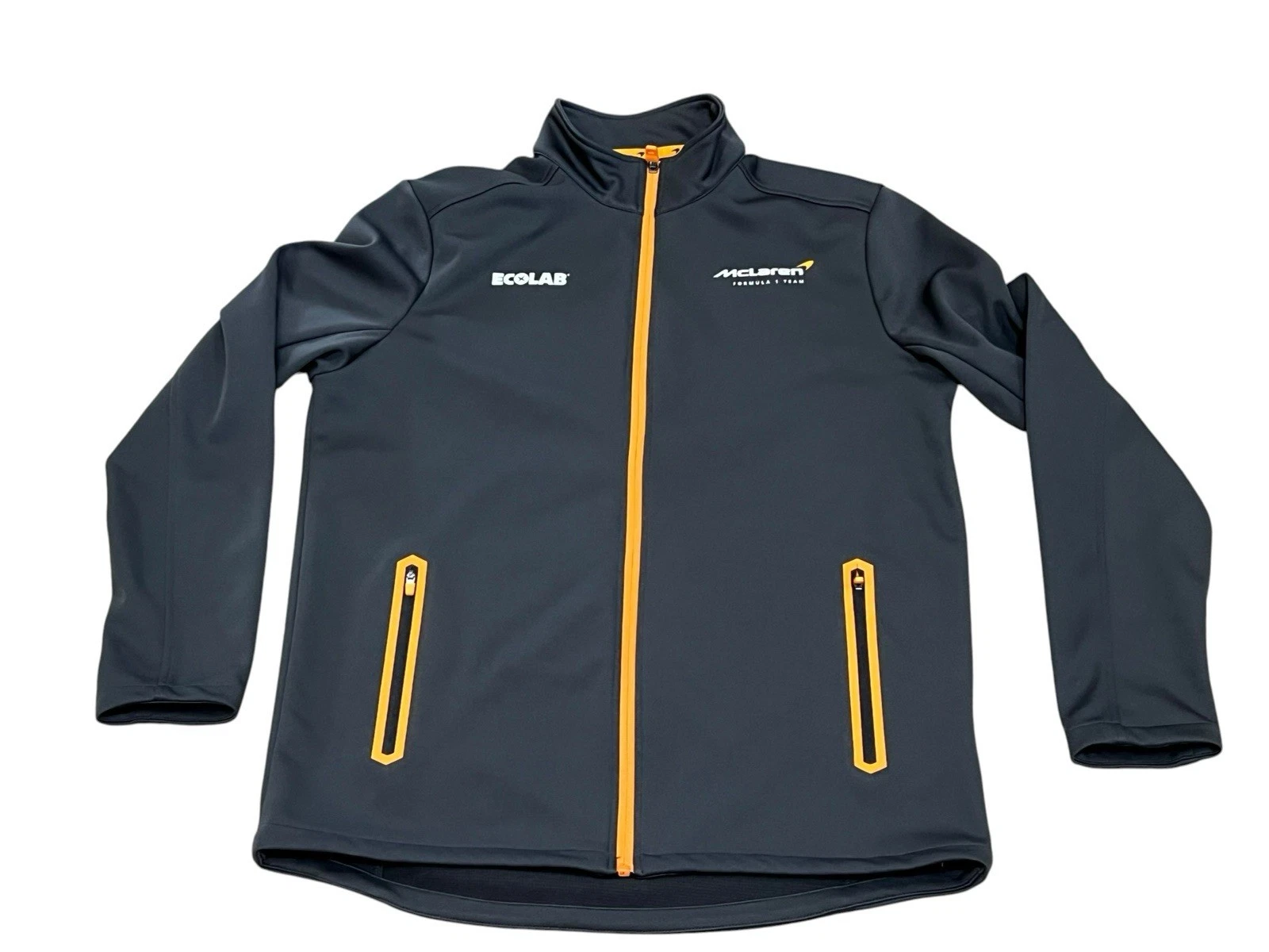 McLaren Formula 1 Team Softshell Jacket Unisex Small Gray Full Zip Ecolab - product detail image 1