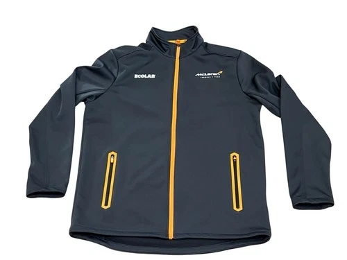 McLaren Formula 1 Team Softshell Jacket Unisex Small Gray Full Zip Ecolab - product listing photo
