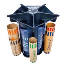Coin Counter Coin Sorter Tube｜Creative 5-in-1 Change Sorter Coin Organizer｜Chang
