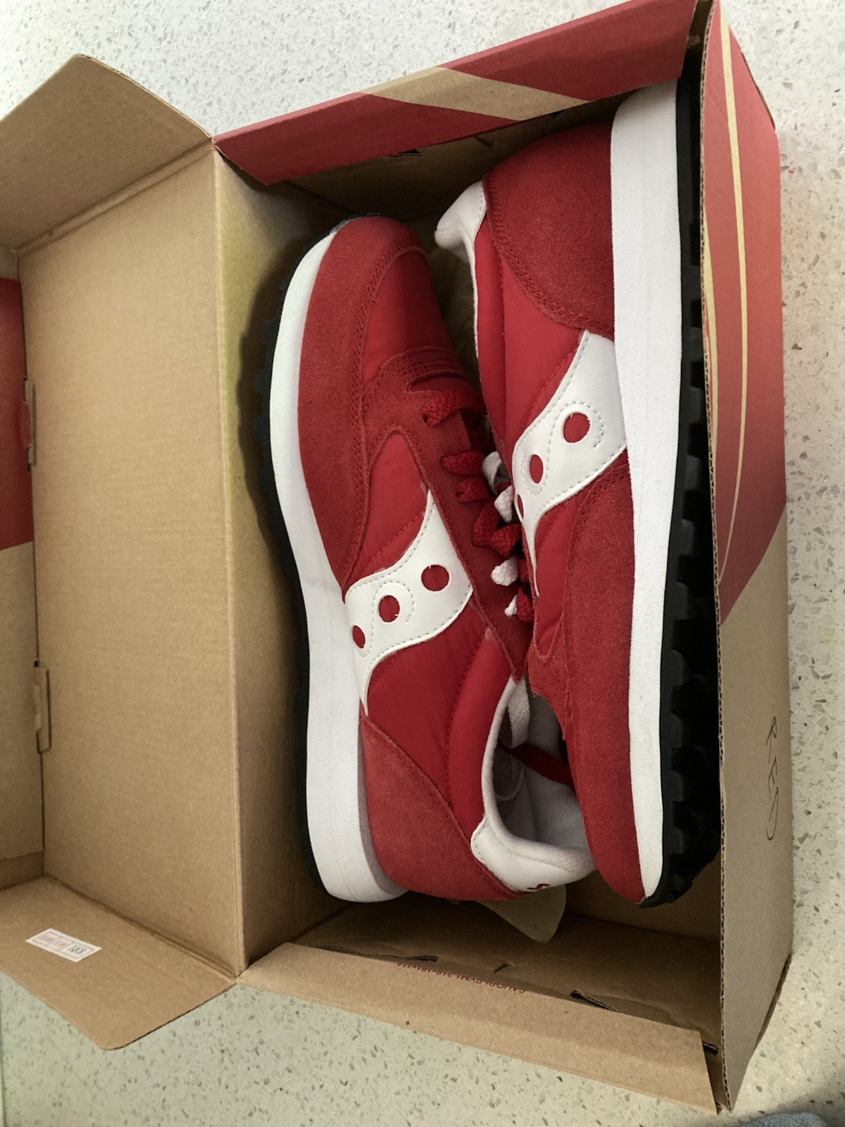 Size 9.5 Saucony Jazz Women's Athletic Shoes Sneaker Red White Lace Up 1044-151  thumbnail 15