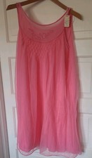 Vintage Pink Movie Star Nightgown 100 nylon tricot NWT NEVER WORN washed
