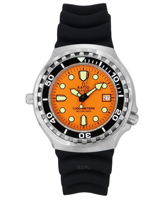 RATIO FreeDiver Version 02 Helium Safe Orange Dial 1038EF102V-ORG-V02 Mens Watch