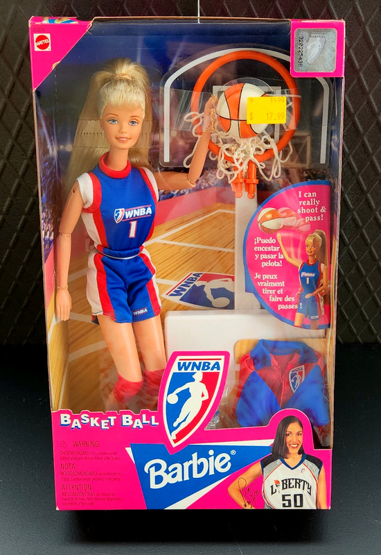 1998 WNBA Barbie Doll Basketball NY Liberty Rebecca Lobo Mattel 20205 NRFB