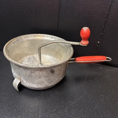 Vintage Foley Food Mill Tomato De-Seeder For Juice Grinder Canning Red Handle