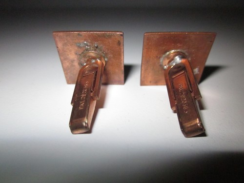 Vintage Enamel On Copper Cufflinks Hand Made,Color Black,Red,White - Picture 8 of 10