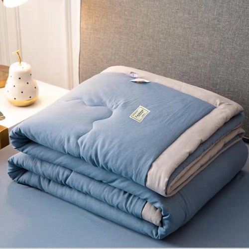 Washed Cotton Summer Cool Quilt Air-Conditioned Thin Blanket For Bed Office Sofa - Picture 12 of 20