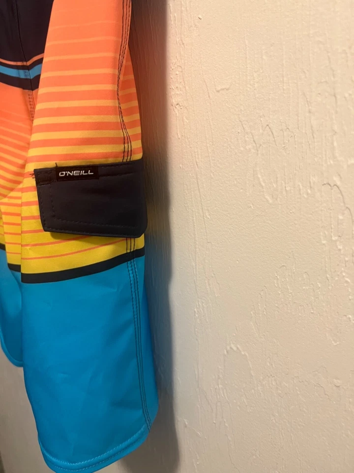 Bermuda de natação O'Neill Below the Knee 18" masculina verão nova em folha - Imagem 3 de 3