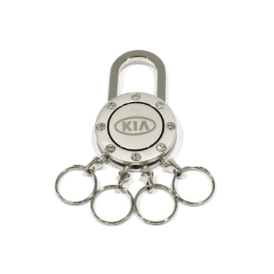 OEM NEW Keychain Multiple Key Holders Round w/ Crystal Kia UM090-AY704