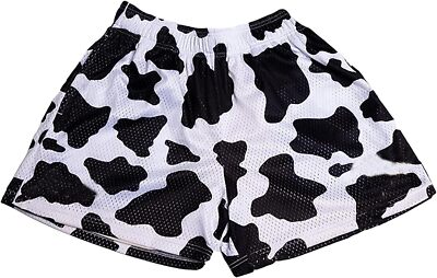 DIOTSR Mens Casual Graphic Print Shorts Mesh Fashion Workout Large