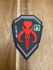 Mandalorian Patch PVC Hook Loop Tactical Morale Bounty Hunter Star Wars Red