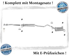 Auspuffanlage Opel Corsa C 1.0 Auspuff Endtopf Mitteltopf Flexrohr Montagesatz