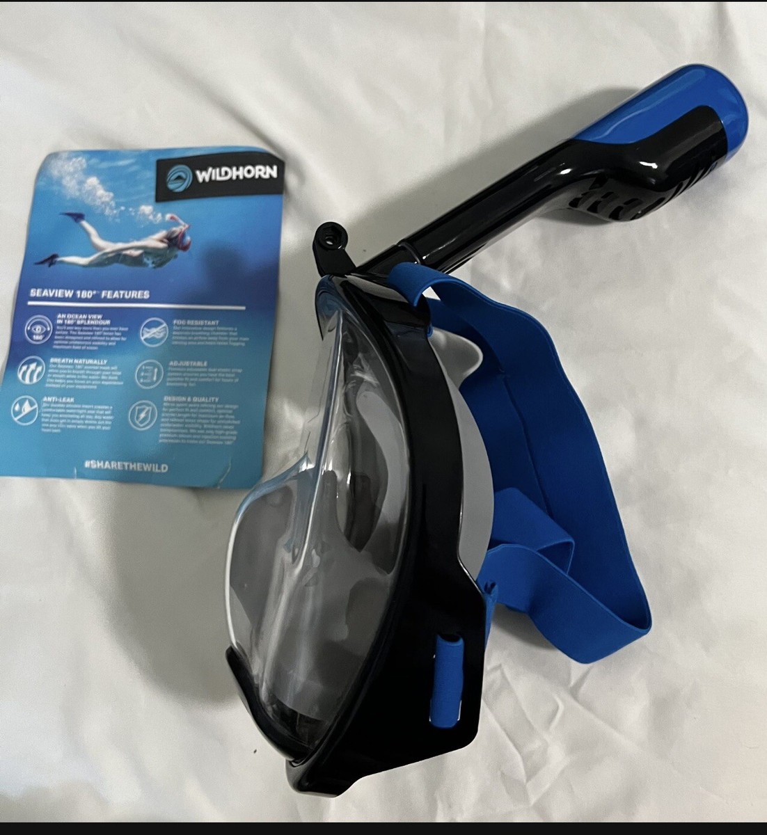 WildHorn Outfitters Seaview 180 Degree Scuba Diving Snorkel Mask