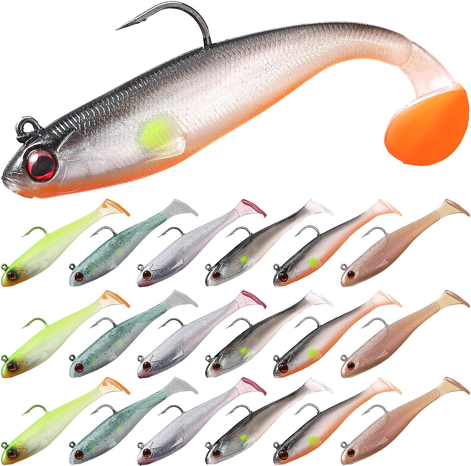 ✅ Señuelos Blandos Prearmados, Pesca Fácil, Todo Terreno, Bass, Trucha