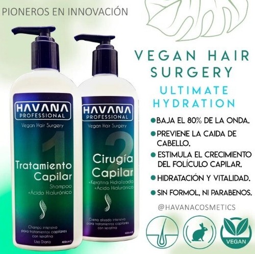 VEGANE HAARCHIRURGIE HAVANA KOSMETIK 360 ML (SHAMPOO UND CHIRURG) - Bild 2 von 2