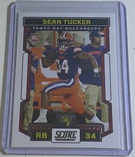 Sean Tucker 2023 Panini Score Rookie RC #318 Tampa Bay Buccaneers
