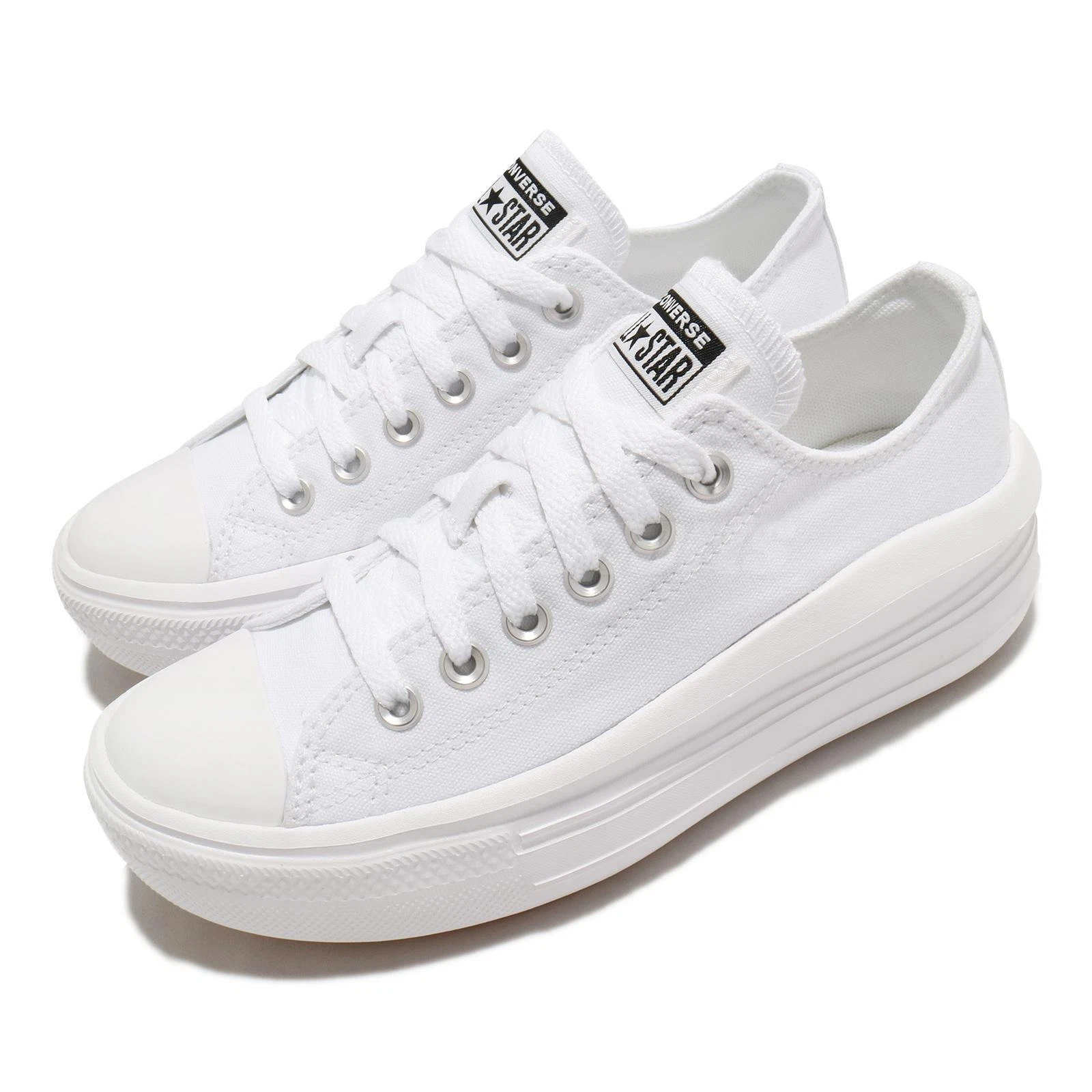 Converse Tela Colore Chuck Taylor All Star Move Bianco Gomma Donna Casual 570257C
