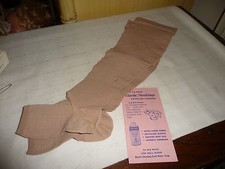 vtg support stockings sz Large BELL-HOR beige ELASTIC STOCKINGS knee hi UNUSED
