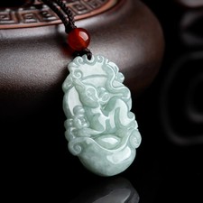 Natural Myanmar Jadeite Zodiac Jade Pendant for Men and Women