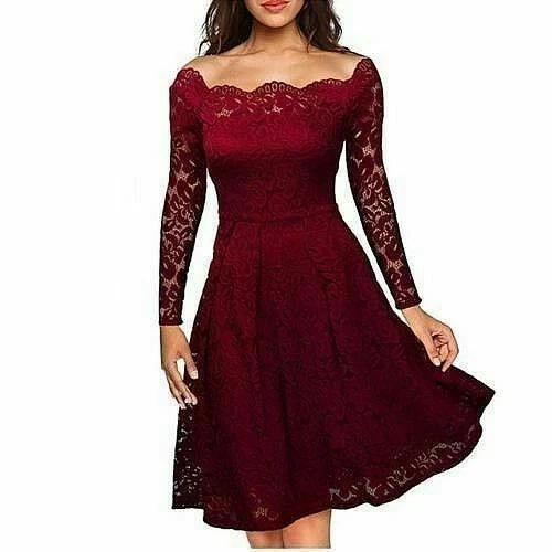 Vestidos Ropa De Moda Para Mujer Largos Casuales De Fiesta Encaje