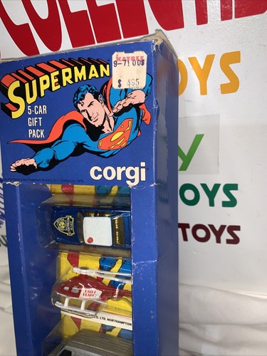 1978 Superman 5 Car Set Corgi Juniors Van Helicopter Police Supermobile DC - Picture 3 of 12