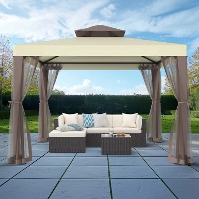 GOJOOASIS Outdoor Patio Gazebo 10x10 Pop Up Heavy Duty Canopy Tent For Backyard，Garden