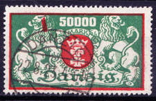 PL 031 Poland Polska Freie Stadt Danzig Mi 149 used error unlisted