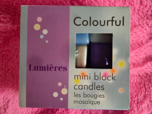 Lumieres - colourful mini block candles. - Picture 1 of 3