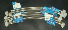 10 PACK Stainless Braided Toilet Supply Line 3/8" Comp X 7/8" Ballcock X 16"