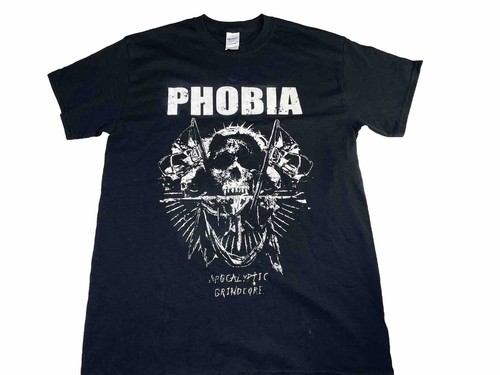 Vintage Y2K Phobia Shirt Size Medium Apocalyptic Grindcore Band Tee
