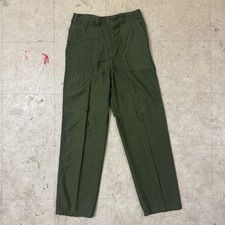 33x33 US Army Baker Pants 60s Vtg OG107 Trousers Vietnam All Cotton Zip Fly 1968