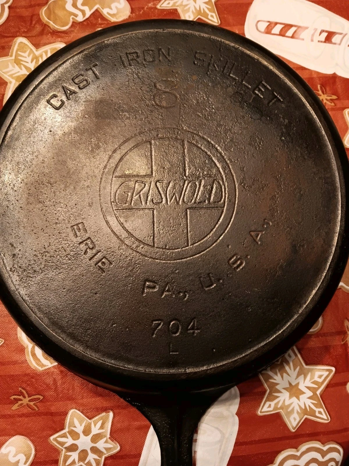 Griswold Slant Logo #8 Cast Iron Skillet 704 L