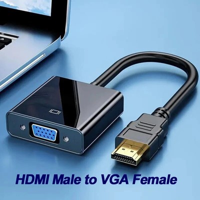 1080P HDMI Male to VGA Female Video Cable Cord Converter Adapter For PC Monitor