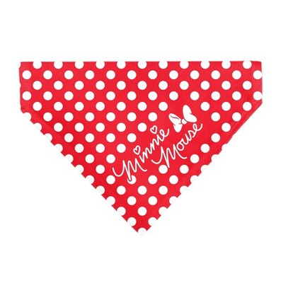 Disney Pet Bandana Minnie Mouse Autograph Script Polka Dot Red White (US IMPORT)