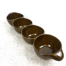Taste Of Home Entertaining 4 In 1 Salsa Dip Bowls Brown Serving Dish Handled 17”