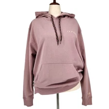 GOODEE x Kotn Women Mauve Pink Cotton Relaxed Oversize Kangaroo Hoodie Size L